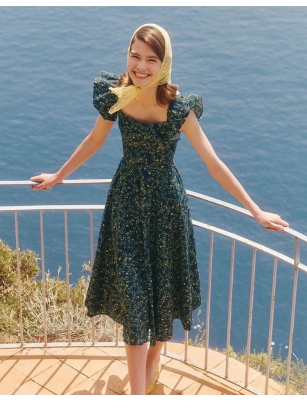 Hillhouse home Daphne dress - midnight garden - M